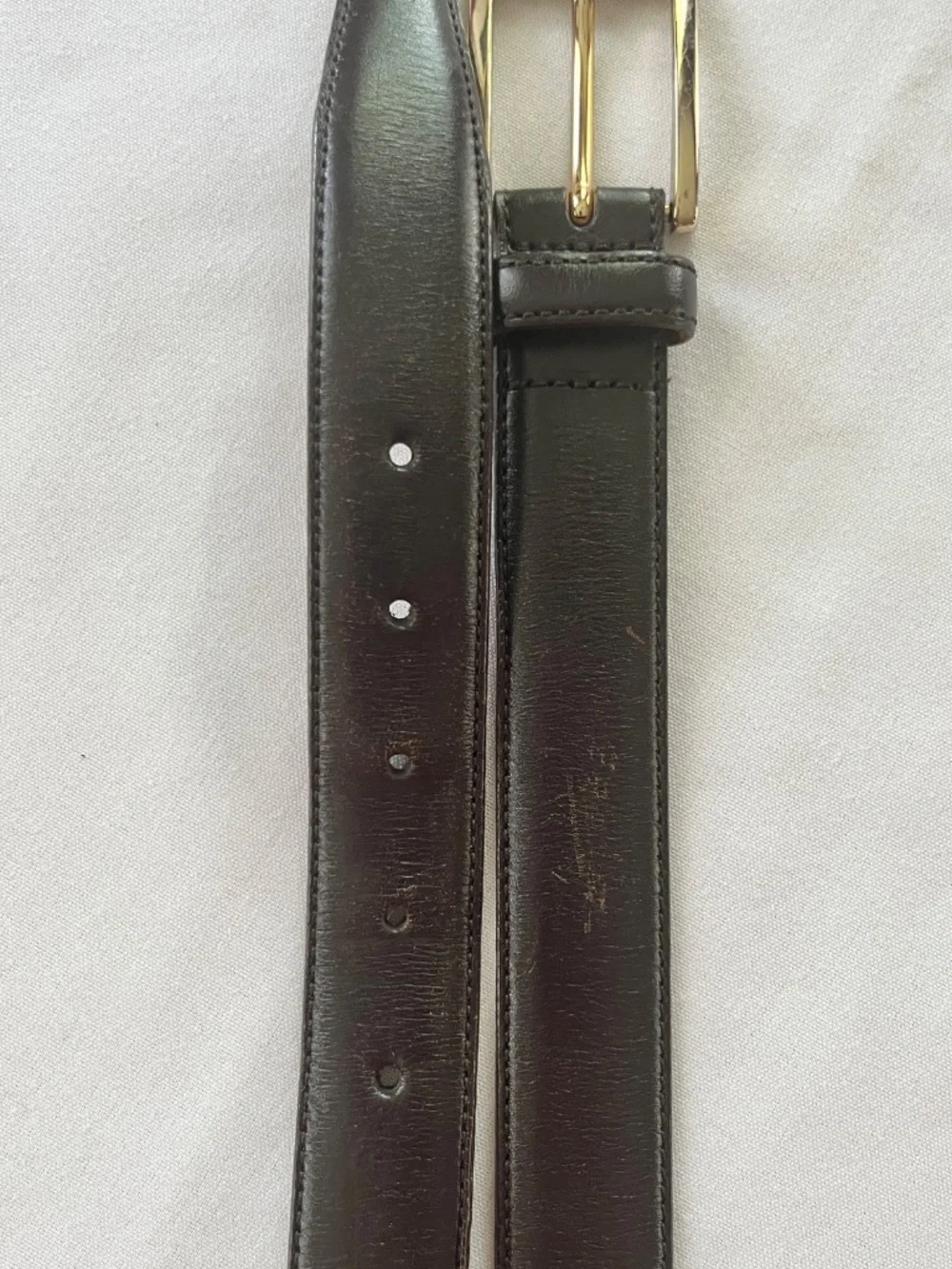 Brooks Brothers Dark Brown Leather Belt 36/90